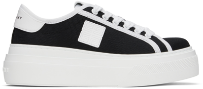Givenchy City Platform Linen And Cotton Canvas-blend Sneakers In New