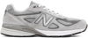 New Balance Gray Made In Usa 990v4 Core Sneakers In Grey