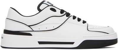 Dolce & Gabbana Sneakers In Pelle Di Vitello Nappa Multicolore Per Uomo In White