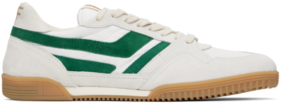 Tom Ford Jackson Suede Low-top Sneakers In White Green Amber