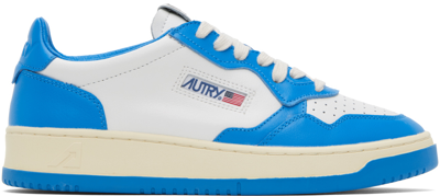 Autry Medalist Low-top Leather Sneakers In Blau