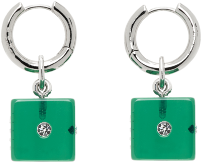Marni Green Dice Earrings In 00v32 Mint