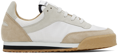 Spalwart White & Beige Pitch Low Sneakers In Ivory