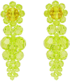 Simone Rocha Crystal Drop Earrings In Green