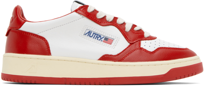 Autry Medalist Red And White Sneakers