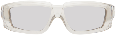 Rick Owens Silver Rick Sunglasses In 0118 Transparent/sil