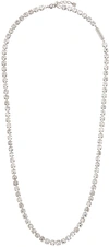 GIVENCHY SILVER 4G CRYSTAL NECKLACE