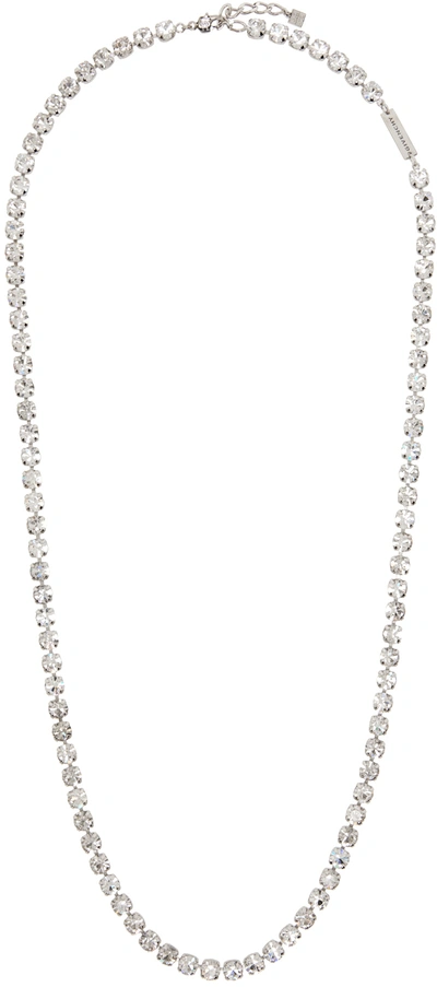 Givenchy Silver 4g Crystal Necklace In Silber