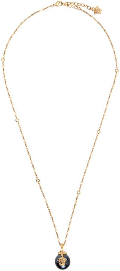 Versace Gold Medusa Necklace In 4j120 Oro -ne
