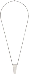 Rick Owens Logo-engraved Chain Necklace In 128 Palladium