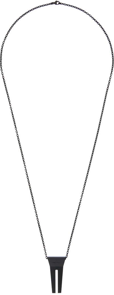 Rick Owens Pendant Necklace In Black