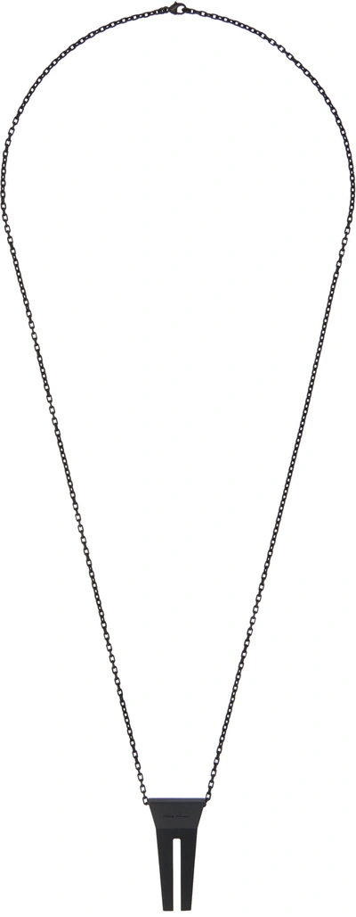 Rick Owens Pendant Necklace In 09 Black