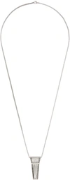 RICK OWENS SILVER CRYSTAL TRUNK NECKLACE