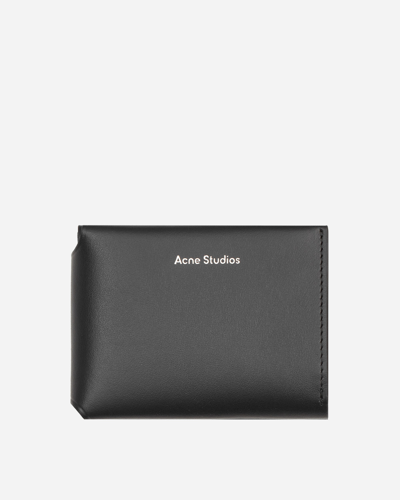 Acne Studios Black Logo Trifold Wallet