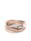 APM MONACO CRYSTAL EMBELLISHMENT TWO-TONE RING