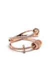 APM MONACO HOOP-DETAIL GOLD-PLATED TRIPLE RING