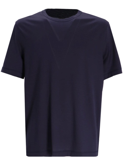 Hugo Boss Crew-neck Cotton-jersey T-shirt In Blue