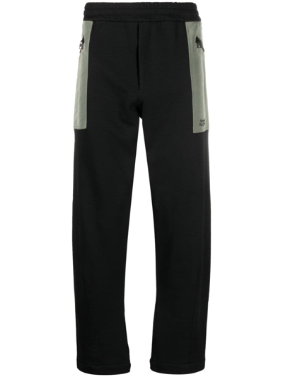 Alexander Mcqueen Contrast-pocket Cotton Track Trousers In Black