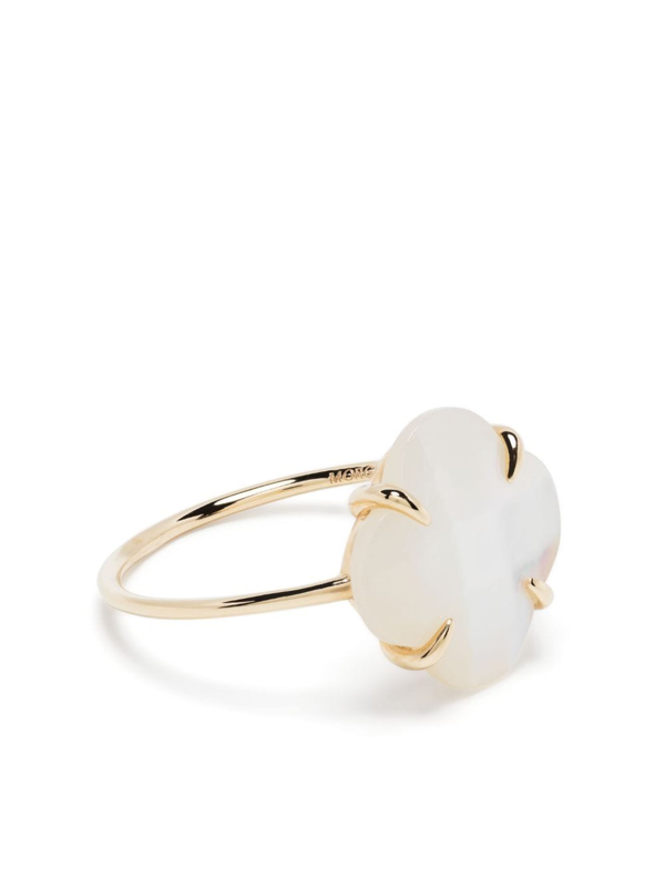 Morganne Bello 18kt rose gold Clover pink quartz bracelet