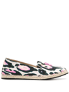 Roberto Cavalli Graphic-print Cotton Espadrilles In Weiss