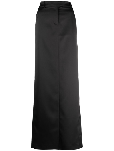 Giuseppe Di Morabito Mid-rise Satin-finish Maxi Skirt In Black