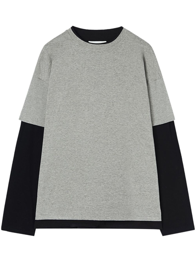 Jil Sander Logo-print Cotton T-shirt In Grey
