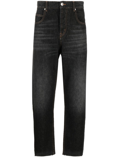 Isabel Marant Straight-leg 5-pocket Jeans For Men In Black
