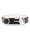 VERSACE SAFETY-PIN LEATHER BELT