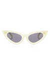 Kuboraum Cat-eye Tinted-lenses Sunglasses In Yellow