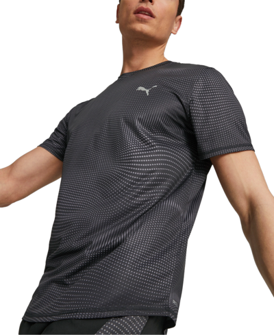 Puma Men's Run Favorite Abstract Graphic Running T-shirt In  Black