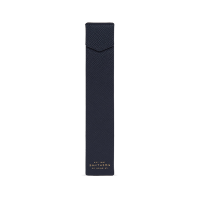 Smythson Bookmark In Panama In Navy