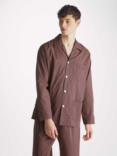 Derek Rose Men's Classic Fit Pyjamas Ledbury 65 Cotton Batiste Multi