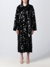 Rotate Birger Christensen Phiiil Sequins Coat In Black