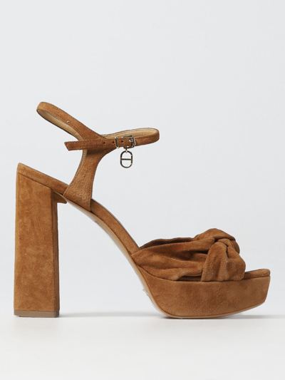 Twinset Heeled Sandals  Woman In Tobacco