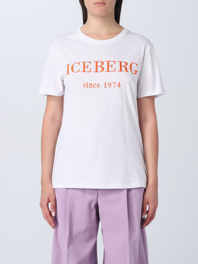 Iceberg Logo-print Short-sleeve T-shirt In White