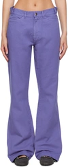 STOCKHOLM SURFBOARD CLUB PURPLE FLARED TROUSERS