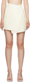 By Malene Birger Off-white Esmaa Leather Miniskirt In 03c Tinted White