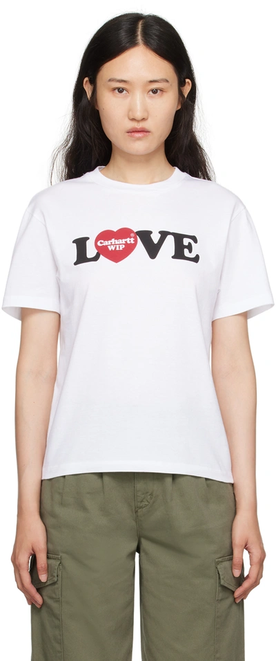 Carhartt Love T-shirt In White