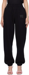 ALEXANDER WANG T BLACK ELASTICIZED SWEATtrousers