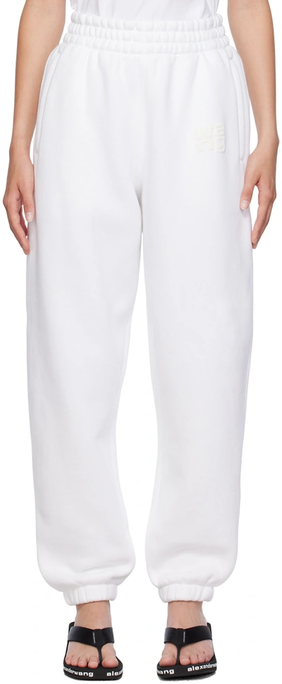 Alexander Wang T Alexander Wang.t Logo-print Track Trousers In White