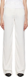 Givenchy Ivory Viscose And Denim Jeans In 100 White