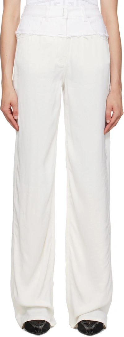 Givenchy White Oversized Jeans In 100 White