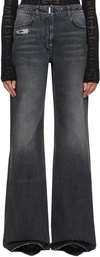 Givenchy High-rise Flared Jeans In 001 Black