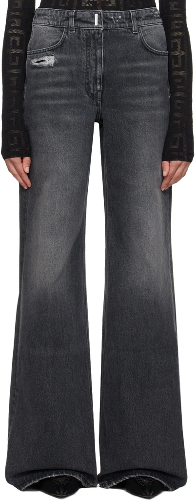 Givenchy High-rise Flared Jeans In Black