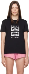 Givenchy Cotton Crew-neck T-shirt With Graphic Print In Black