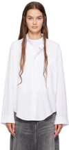 R13 WHITE BUTTON-UP SHIRT