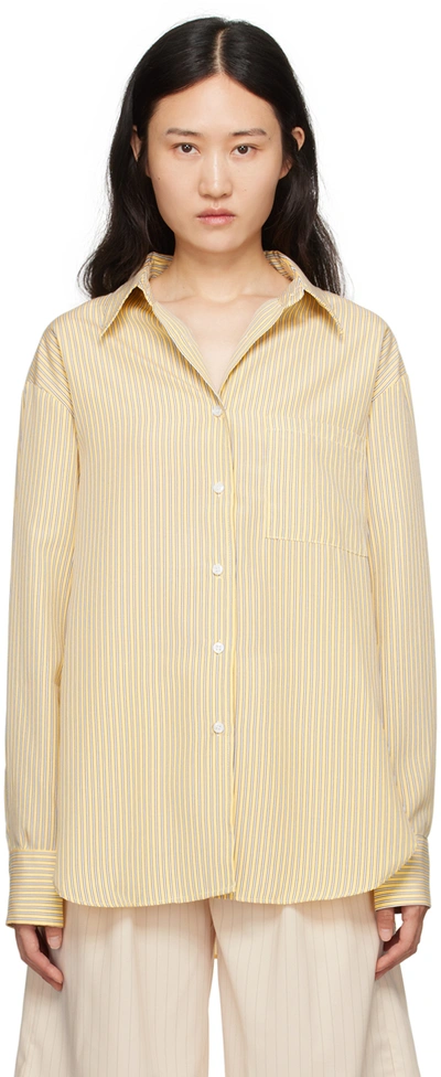 The Frankie Shop Yellow Lui Shirt In Yellow,black