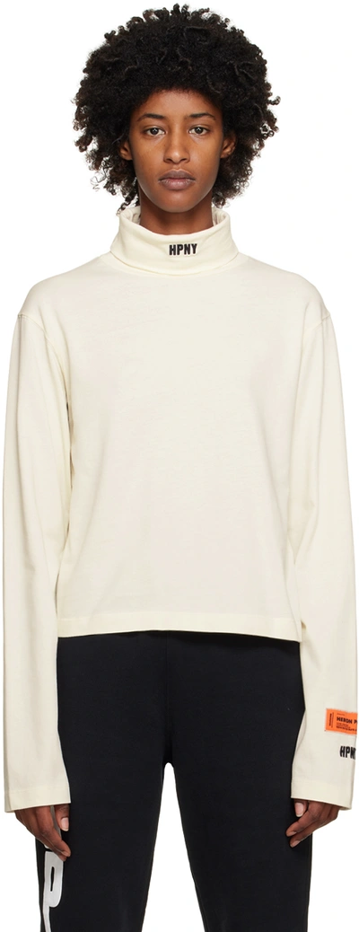 Heron Preston White 'hpny' Turtleneck In White Black White