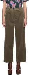 DRIES VAN NOTEN TAUPE FOUR-POCKET TROUSERS