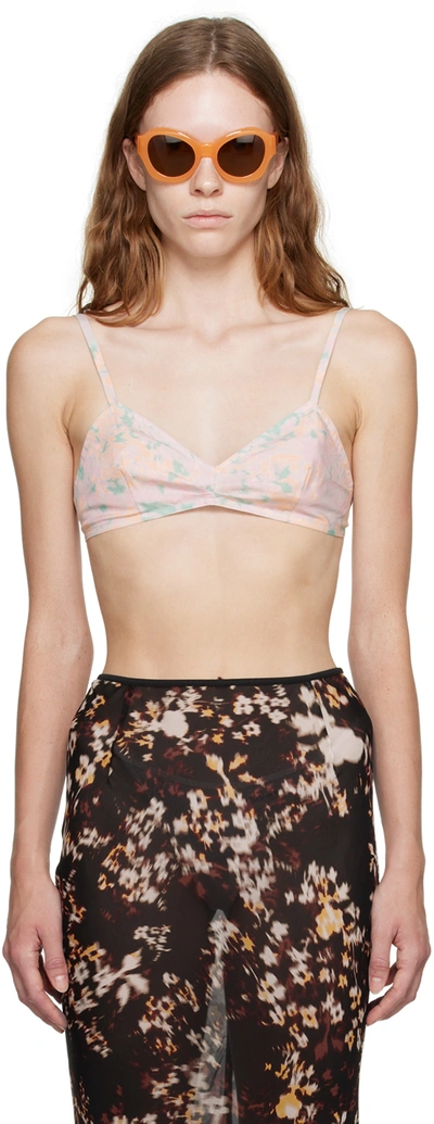 Dries Van Noten Ssense Exclusive Pink Bralette In 608 Mint